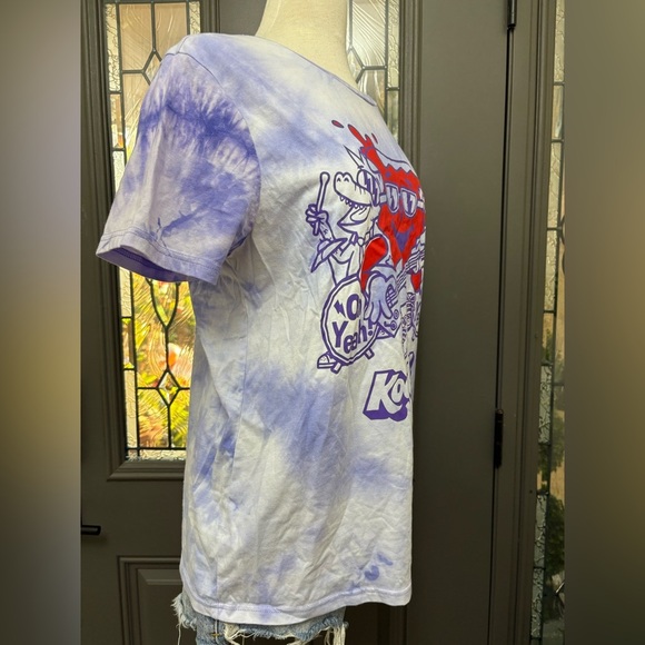 Koolaid Purple Tie Dye Oh Yeah Sleeve Graphic Tee Size Large - Picture 2 of 5